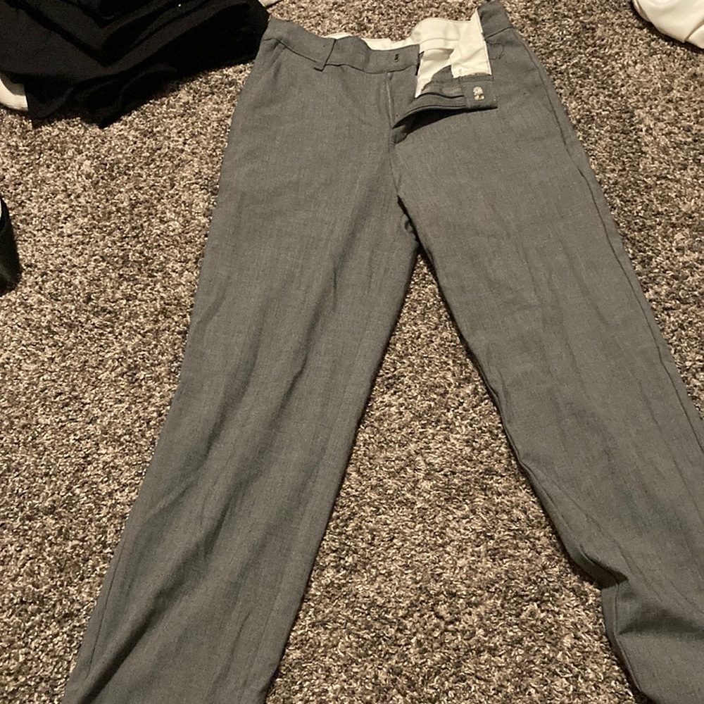 Nice tight fit, dress pants.